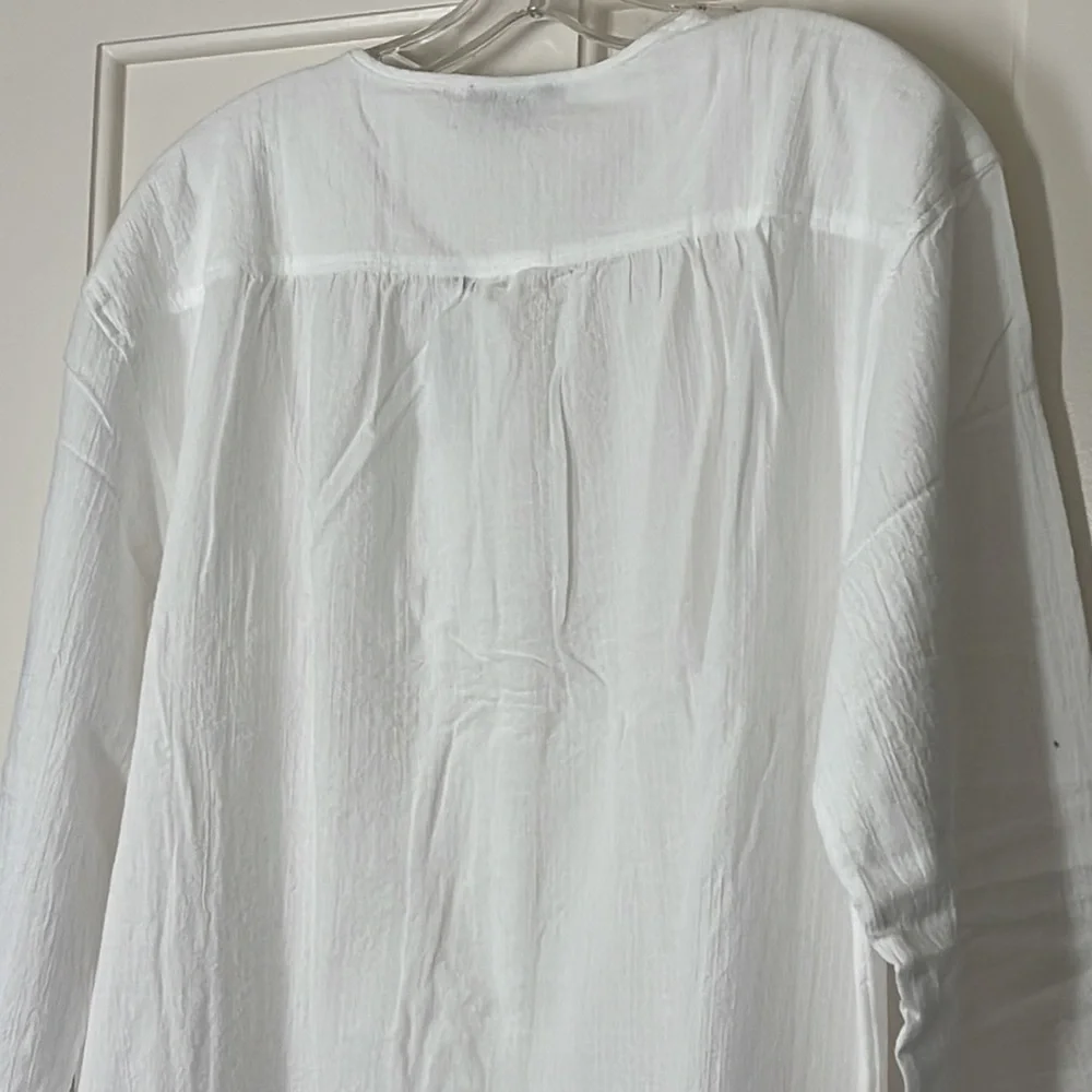 J.Crew Soft gauze button-down tunic dress BH542